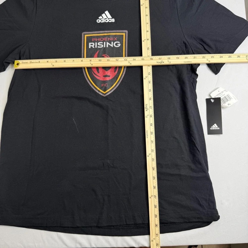Adidas Phoenix Rising FC Mens XL Black Graphic T-Shirt Soccer Fan Tee New Tag